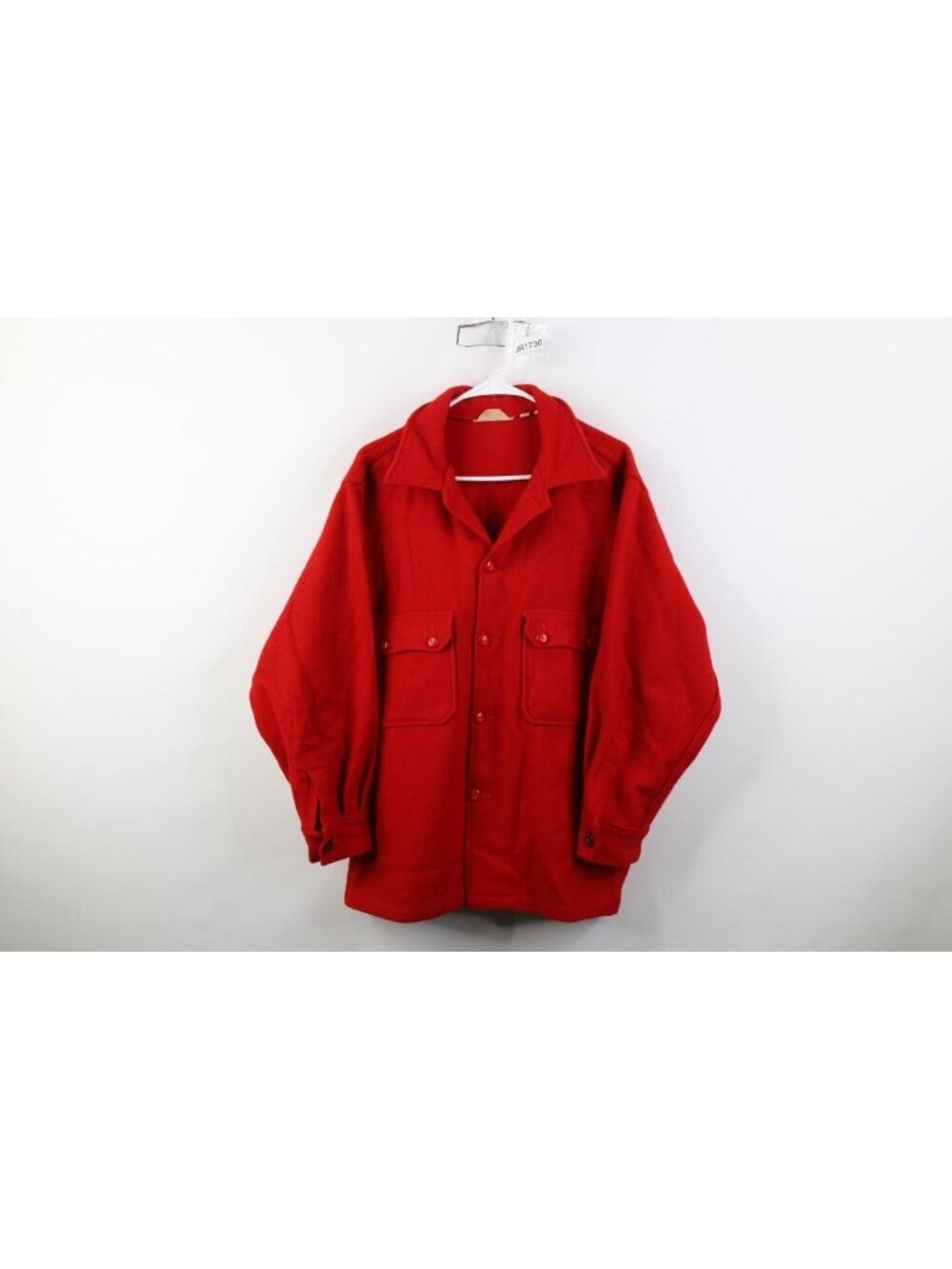 Vtg 60s 70s Woolrich Boy Scouts of America Mens 44 Mackinaw Wool Jac Shirt USA